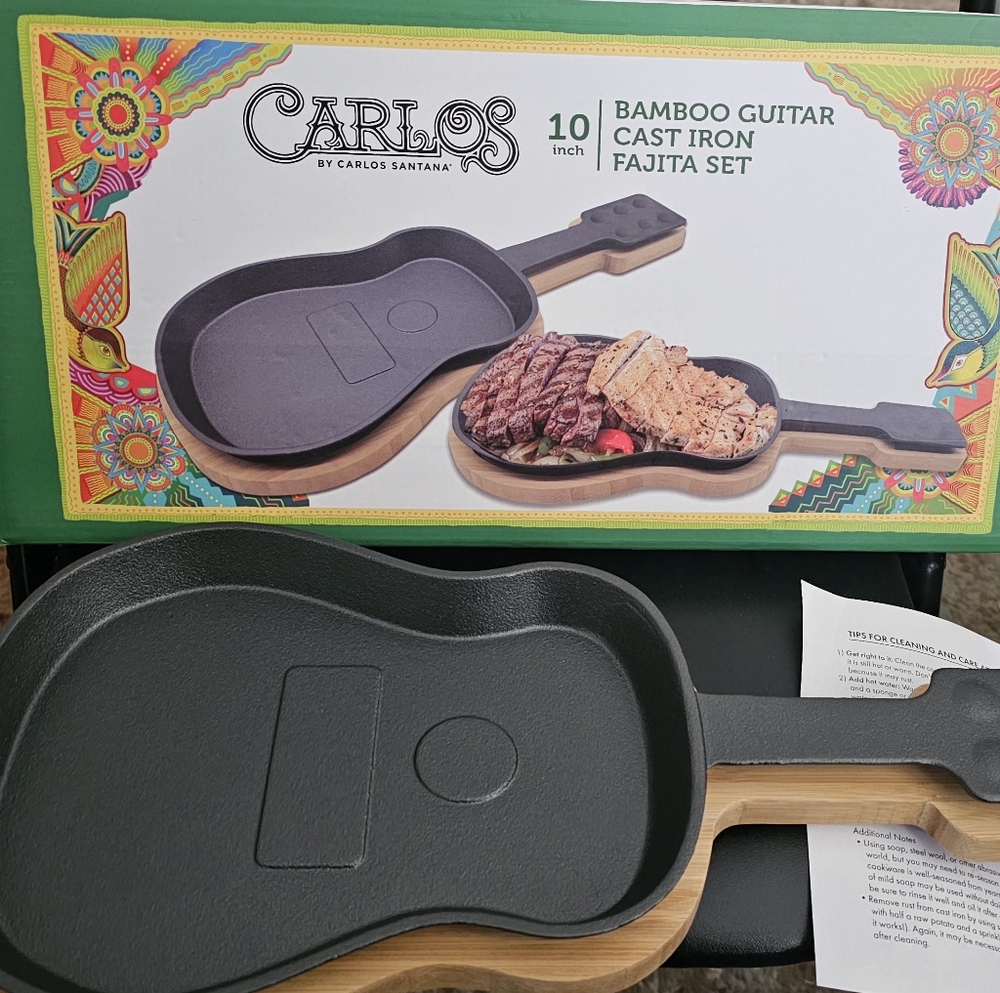 Carlos Santana Cast Iron Fajita Set